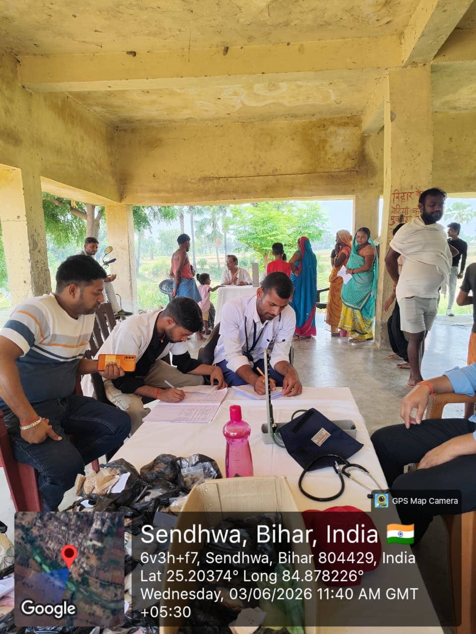 Today health camp by HAMCH at Sindhuya paras bigha