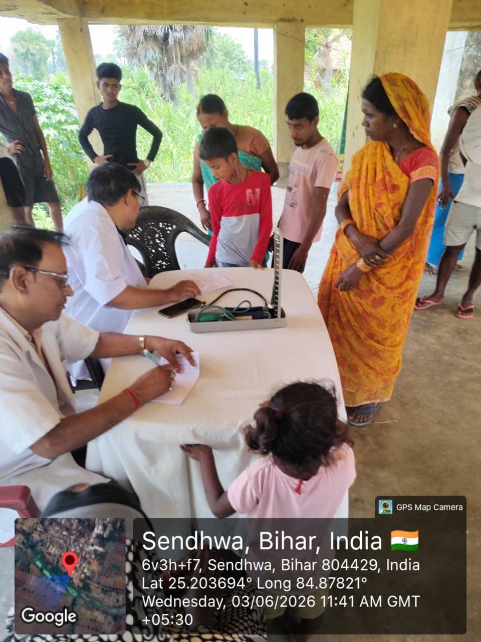 Today health camp by HAMCH at Sindhuya paras bigha